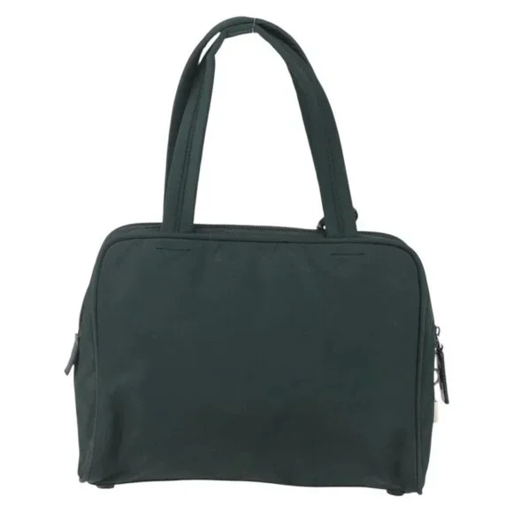PRADA Hand Bag Nylon Green Silver Auth 151461 - Picture 2 of 16